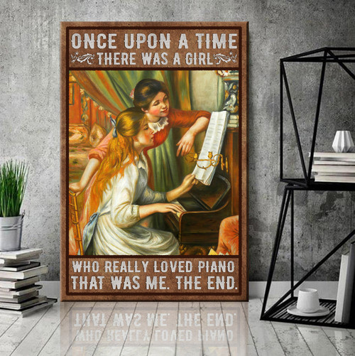 A Girl who really loved piano Poster & Canvas - AD1121QA