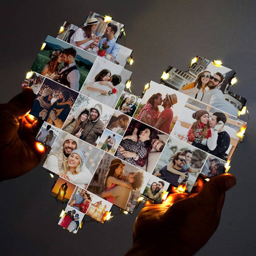 Personalized Heart Photo Lamp Gift - Best Gift for Your Loved Ones