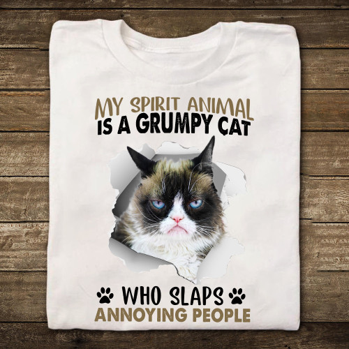 My Spirit Animal Is A Grumpy Cat Tshirt - TT0322HN