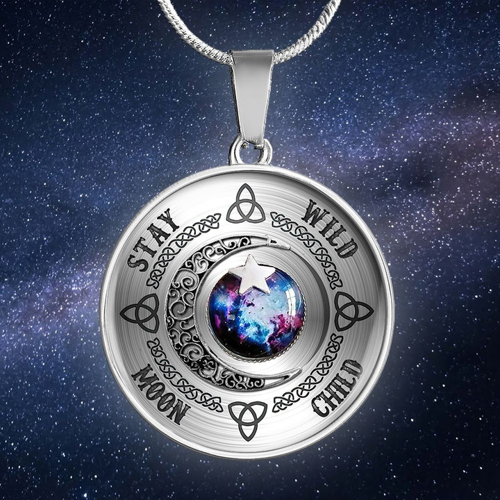 Stay Wild Moon Witch Circle Necklace