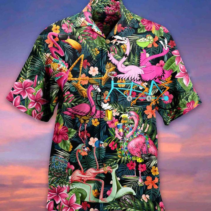 Holiday Flamingo Funny Tropical Hawaii Shirt - TG0721