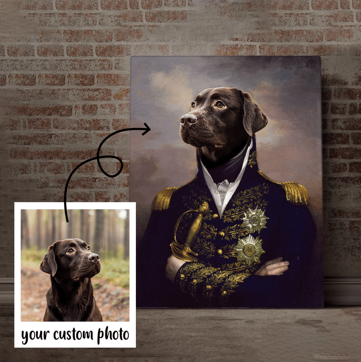 Royal Pet Portrait 01 - Custom Photo Portrait Canvas - TG0821QA