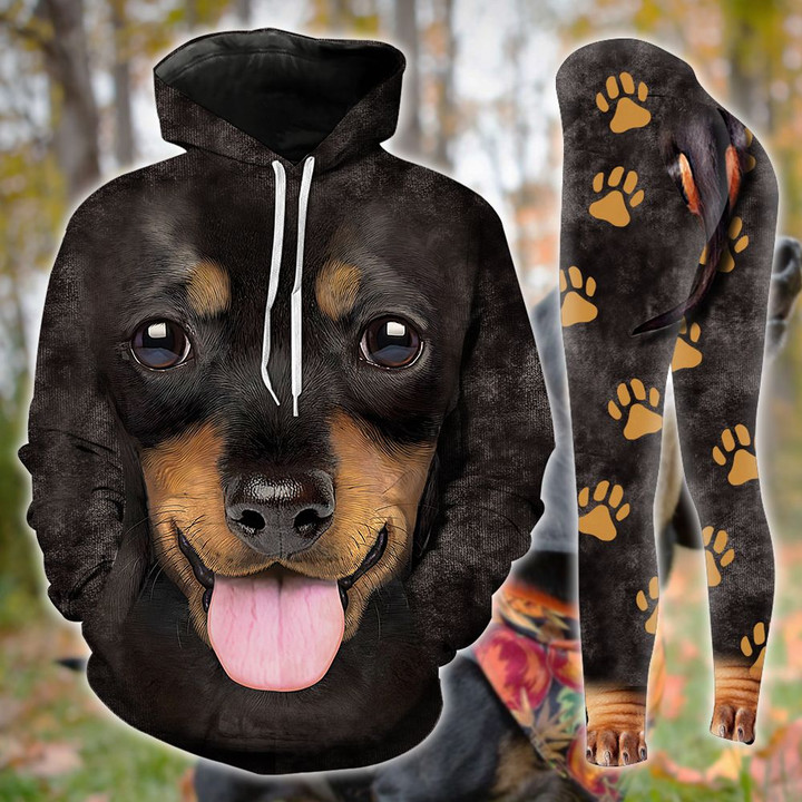 Dachshund hair is my glitter Legging and Hoodie Set - PD0921DT