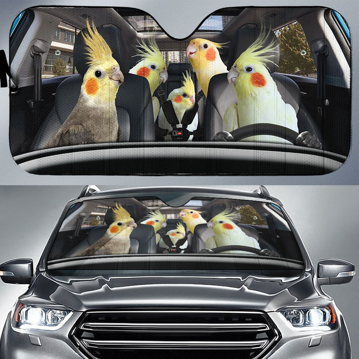 Cockatiel Parrot Family Car Sunshade - TG0921QA