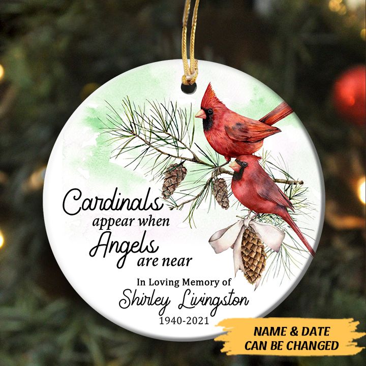 Cardinals Appear Pine Tree Ornament - TG0921TA