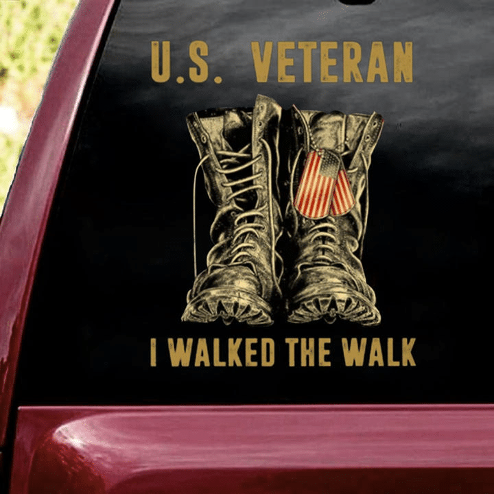 Veteran I Walked the Walk Car Decal Sticker - NH1021