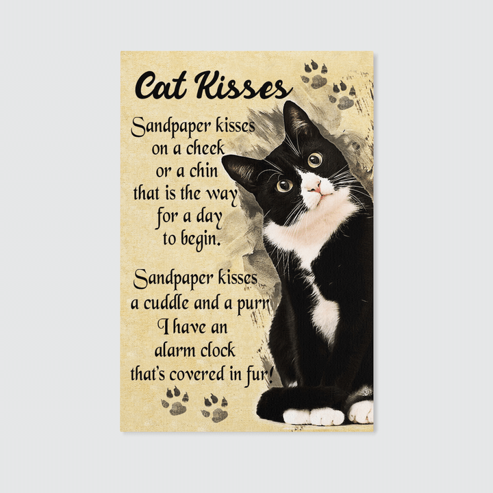 Cat Kisses Tuxedo Cat Poster & Canvas - TG1221HN