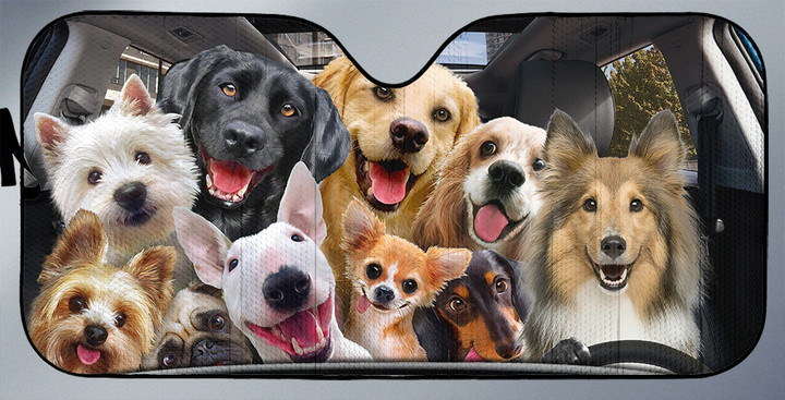 Full Of Dogs Car Sunshade - TT0122QA