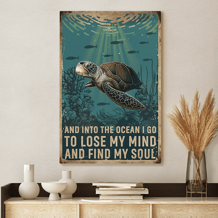 Sea Turtle Into The Ocean I Go Canvas & Poster - TG0122TA