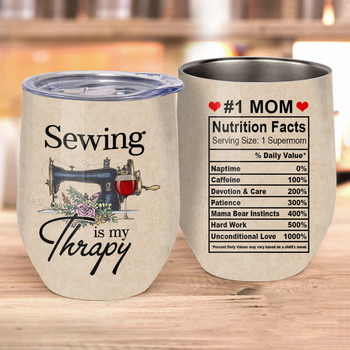 Sewing Is My Therapy Wine Tumbler - TT0322QA
