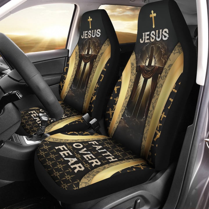 Jesus Faith Over Fear Car Seat Covers - TT0322TA