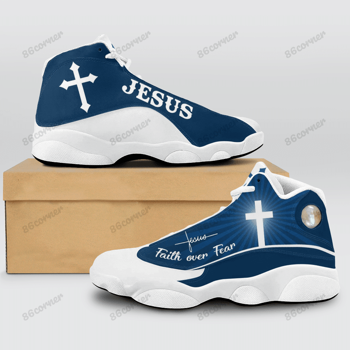 Blue Faith Over Fear JD13 Shoes - TG1021TA