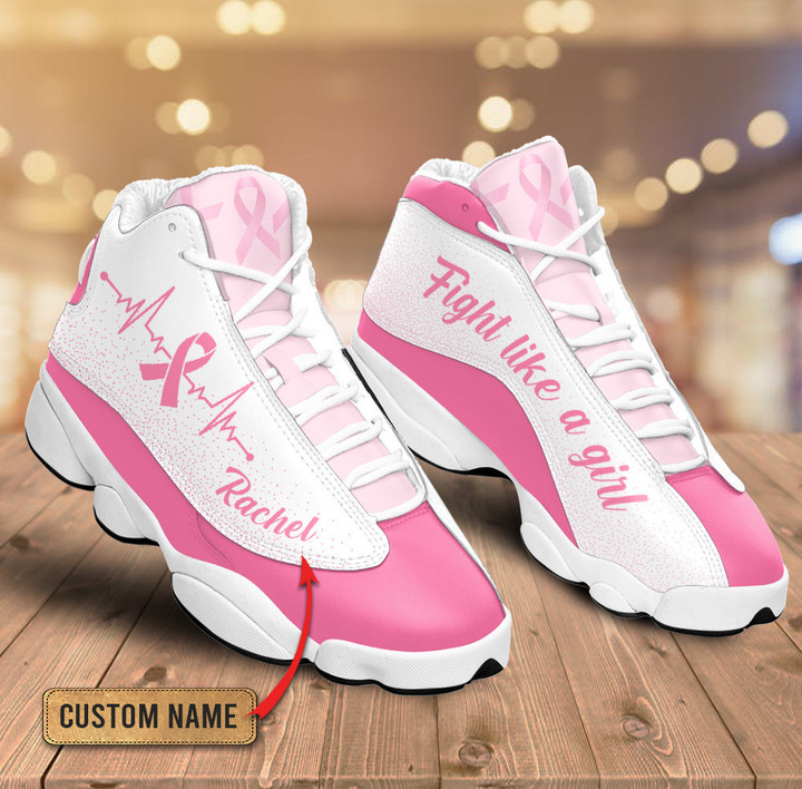 Breast Cancer Fight Like A Girl Custom Name JD13 Shoes - TG0822HN