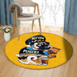 Cute Police Pug Eating Pink Donuts HM0110027TM Round Carpet