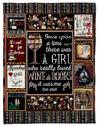 A Girl Loves Wine And Books CLM2312018S Sherpa Fleece Blanket