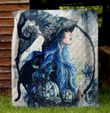 Beautiful Witch And Black Cat Halloween NI1210062DT Quilt Blanket