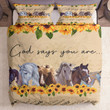God Say You Are Sunflower Horse Kl1709096Cl Bedding Set