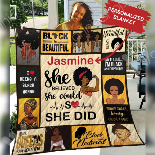 Personalized Black Women Quilt Blanket DHC0602884TD