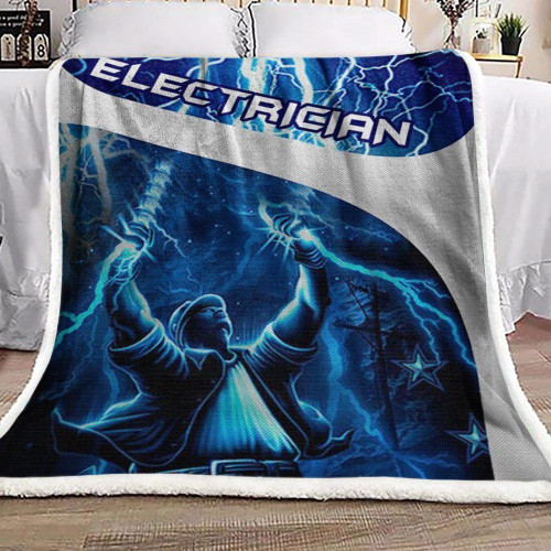 Electrician CL19100188MDF Sherpa Fleece Blanket