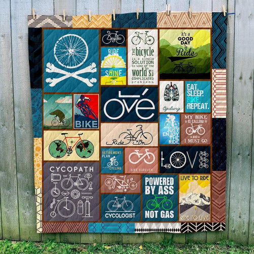 Bicycling Art CL100603 Quilt Blanket
