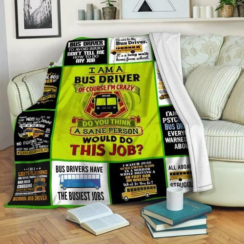 Bus Driver CLM02120459S Sherpa Fleece Blanket