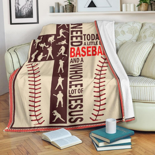 All I Need Today Is A Little Of Baseball CLM0512009S Sherpa Fleece Blanket