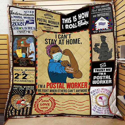 I Can't Stay At Home I'm A Postal Worker Black Woman GS-CL-LD2506 Quilt Blanket