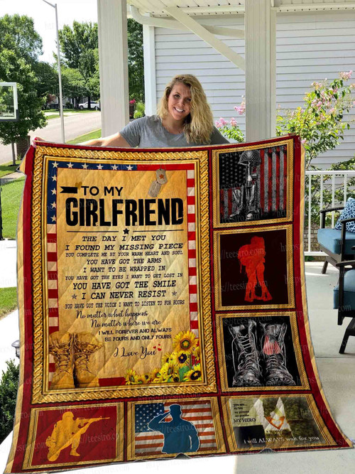 Army Girlfriend GS-CL-DT2906 Quilt Blanket
