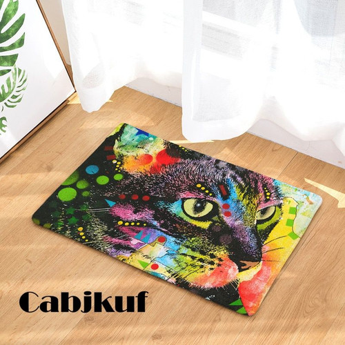Painting Cat Print Doormat DHC07062245