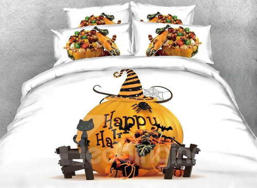 3D Halloween Candy Pumpkin GS-CL-ML2510 Bedding Set