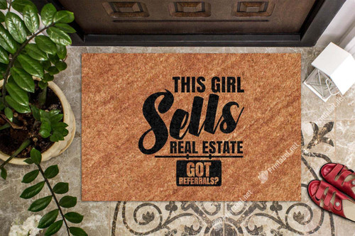 This girl sells real estate CLA1710041D Doormat