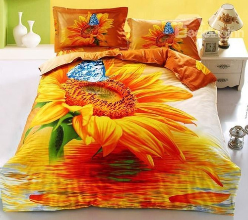 1 Sunflower And Blue Butterfly GS-CL-ML2310 Bedding Set