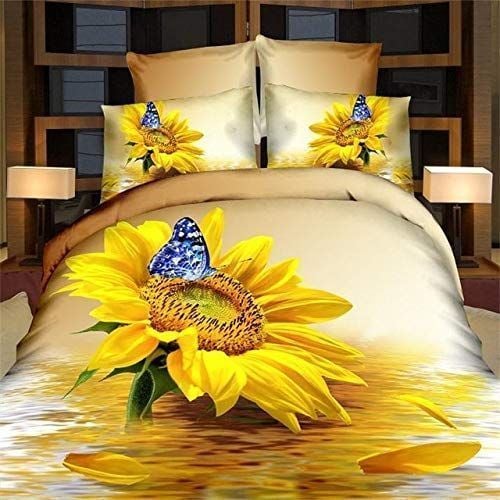 3d Butterfly Sunflower CLH2712001B Bedding Sets