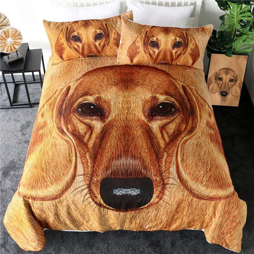 3D Brown Dog Bedding Set DHC0401201118TD