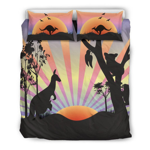 Australia Duvet Cover Set Kangaroo Koala Sunset K5 Dhc28113708Dd