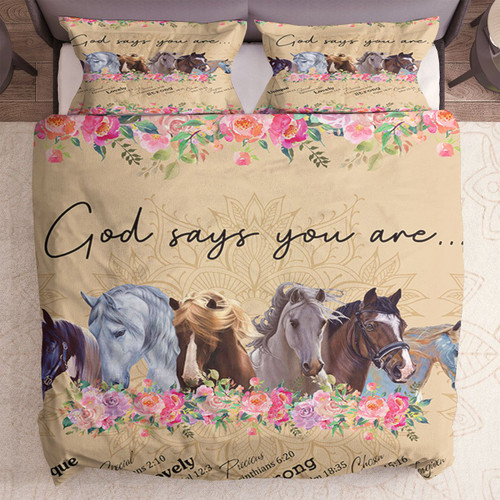 God Say You Are Horse Kl1709068Cl Bedding Set