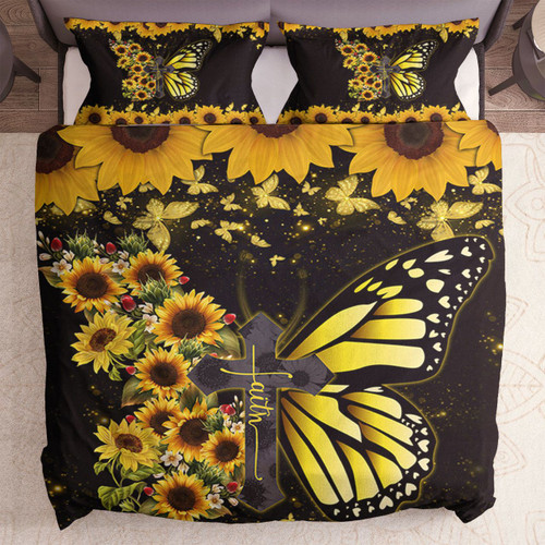 Faith Jesus Christ Butterfly Sunflower Kl2509057Cl