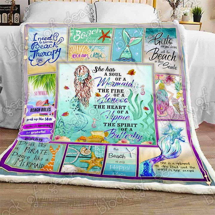 A Soul Of A Mermaid Fleece Blanket DHC1411194VT