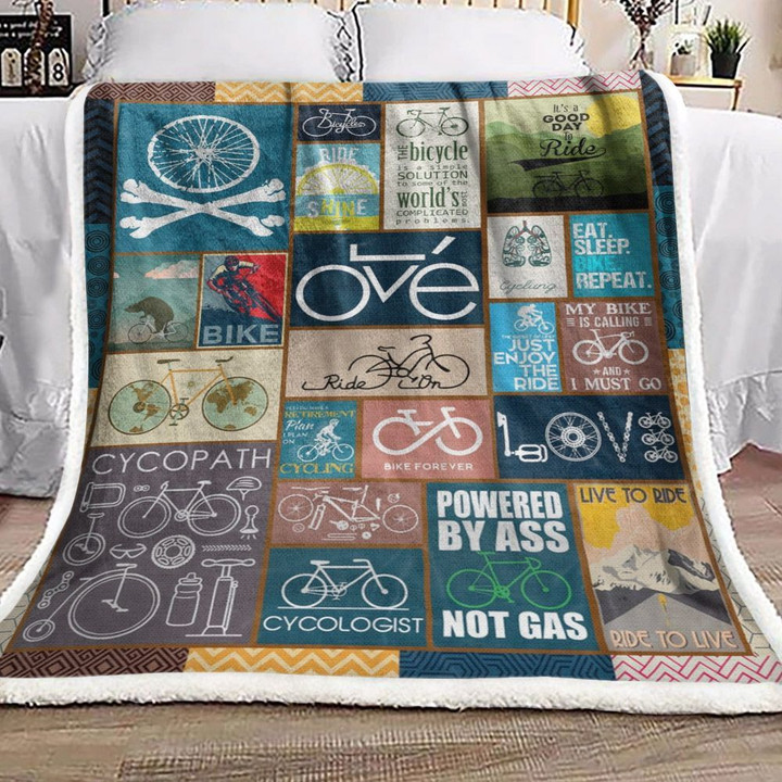 Bicycling CLH1712030F Sherpa Fleece Blanket