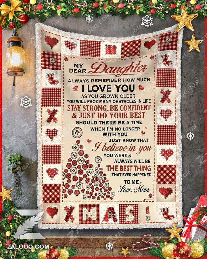 Daughter Mom Christmas Quilting Just Do Your Best CL25110165MDF Sherpa Fleece Blanket