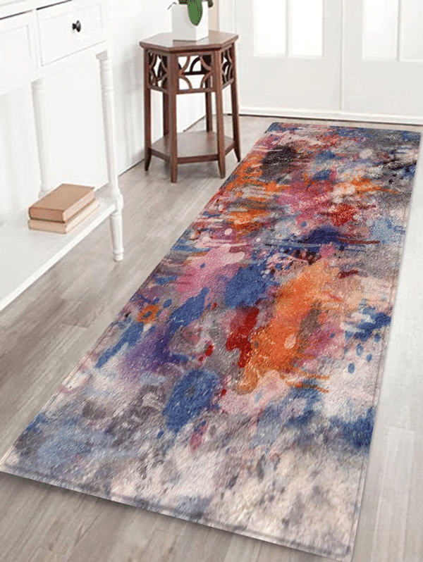 Abstract Oil Painting Pattern Absorbent CLH091005RU Runner Carpet