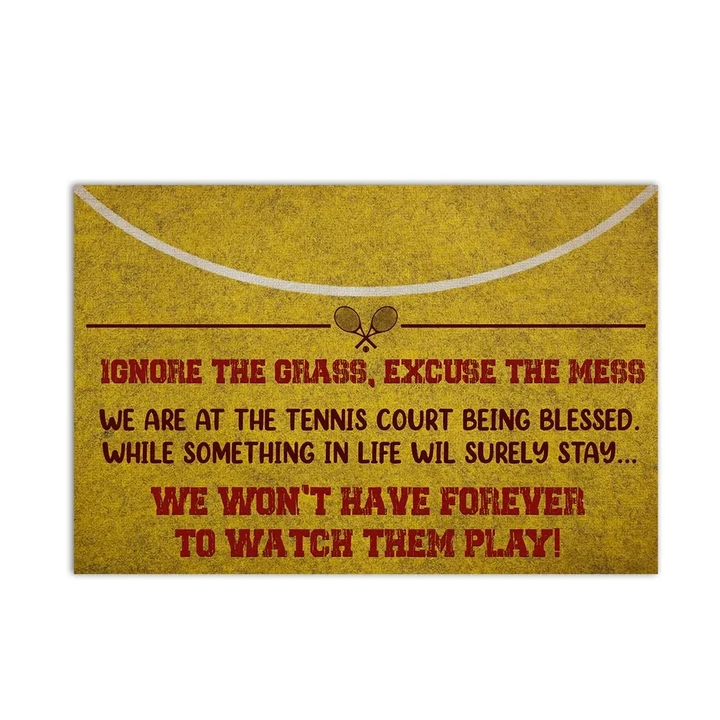 At The Tennis Court Personalized Doormat DHC04061291