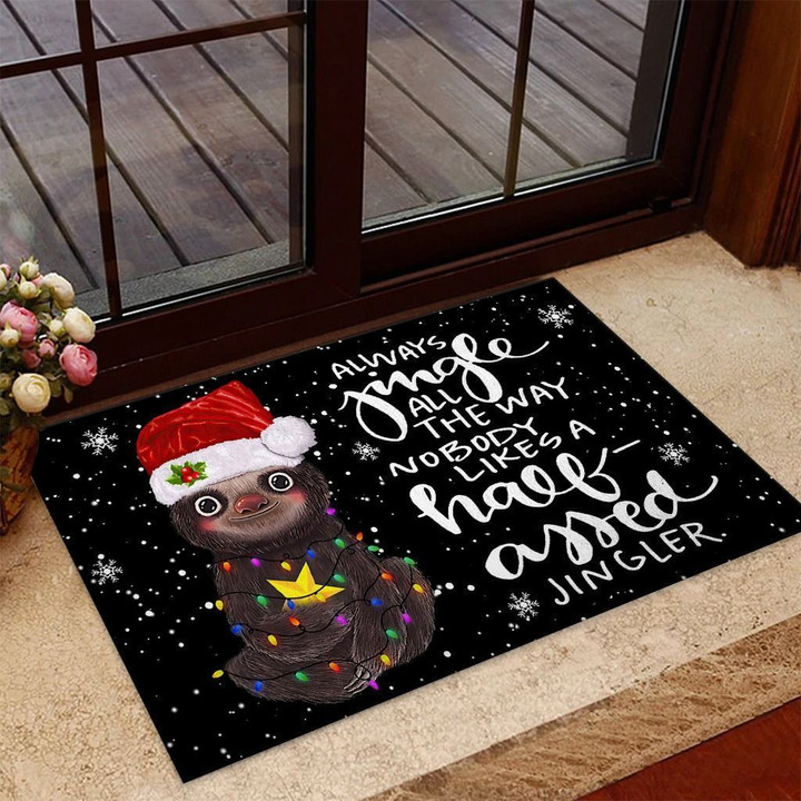 Always Jingle All The Way Sloth Doormat DHC04064504