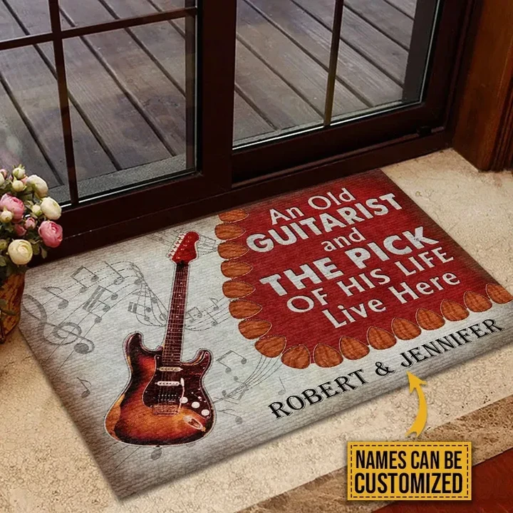 Personalized Guitar Old Couple Doormat DHC07061808