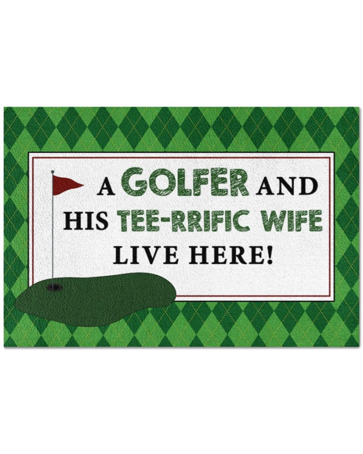 A Golfer And His Teerrific Wife Doormat DHC0706781