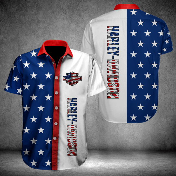 American Flag Harley Davidson Shirt