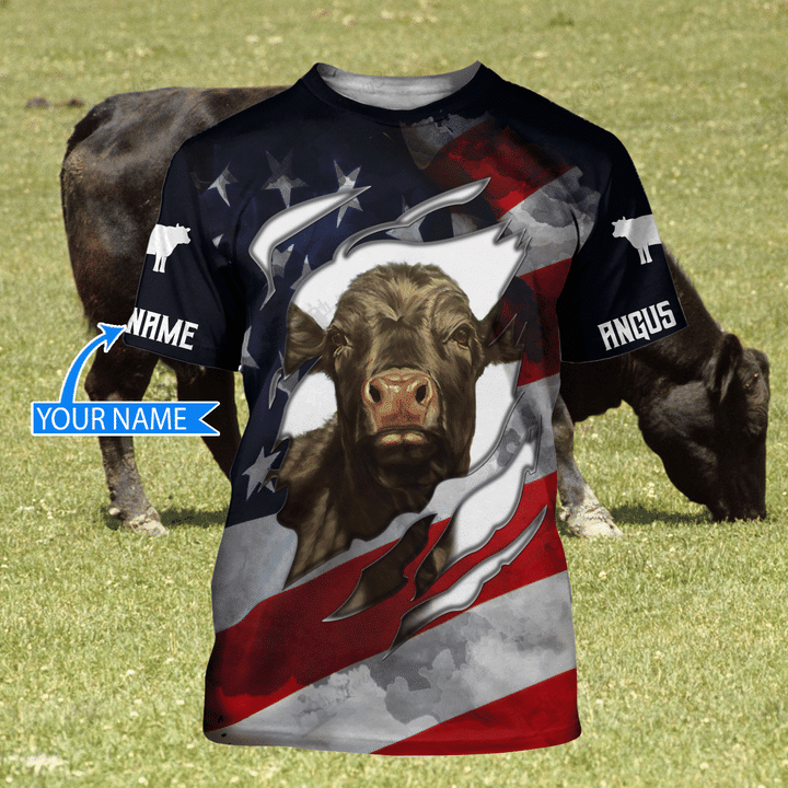 Personalized Flag Cows T-Shirt & Sweatshirt