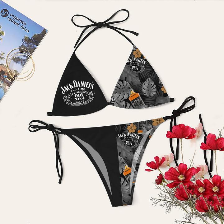 Black Jack Daniel's Bikini Set Swimsuit Jumpsuit Beach