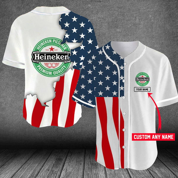 Personalized Flag Heineken Baseball Jersey