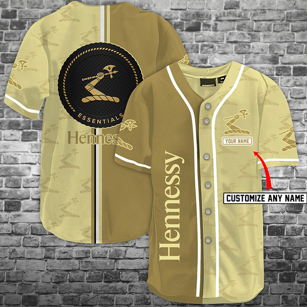 Personalized Brown Hennessy Baseball Jersey